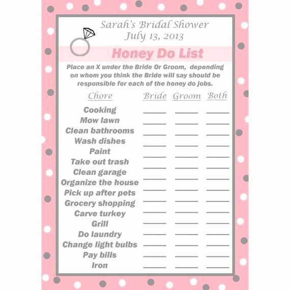 Bridal Shower Checklist Template Lovely Bridal Shower to Do List Template