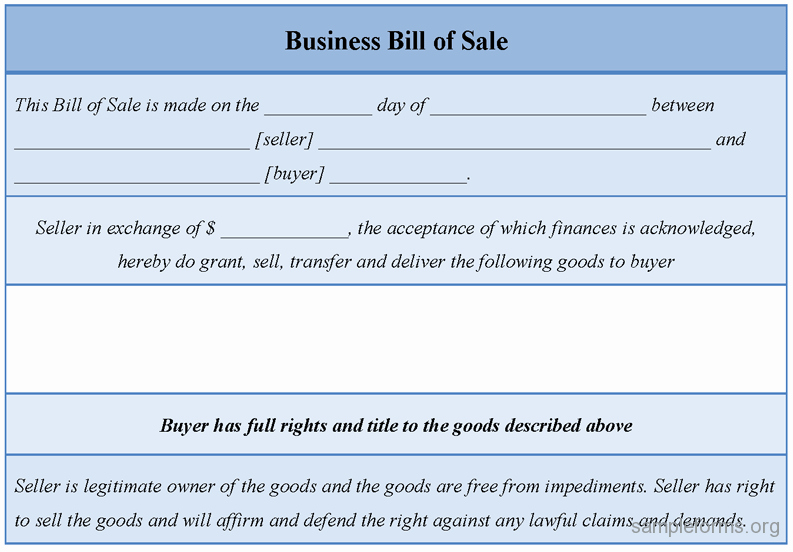 Business Bill Of Sale Template Best Of Business Bill Of Sale form Sample forms