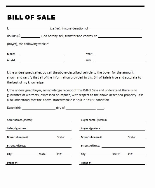 Business Bill Of Sale Template Best Of Free Printable Bill Of Sale Templates form Generic