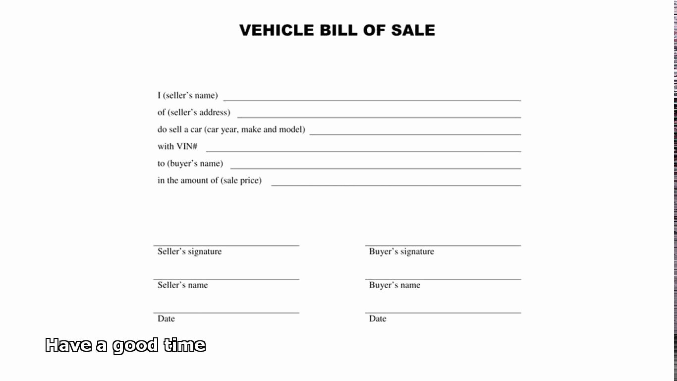 Business Bill Of Sale Template New Printable Bill Sale