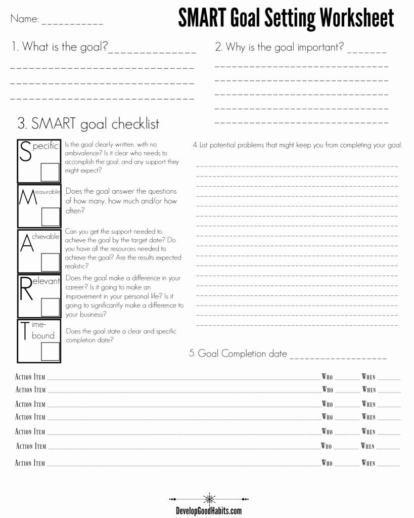 Business Goal Setting Template Elegant 4 Free Smart Goal Setting Worksheets and Templates