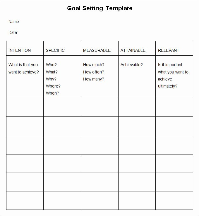 Business Goal Setting Template New Goal Setting Template 6 Free Word Pdf Document