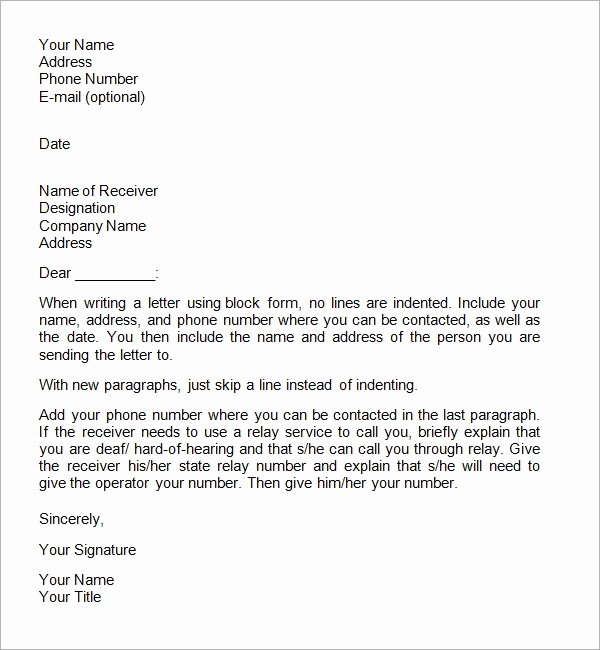 Business Letter Template Word Fresh Free 28 Sample Business Letters format In Pdf