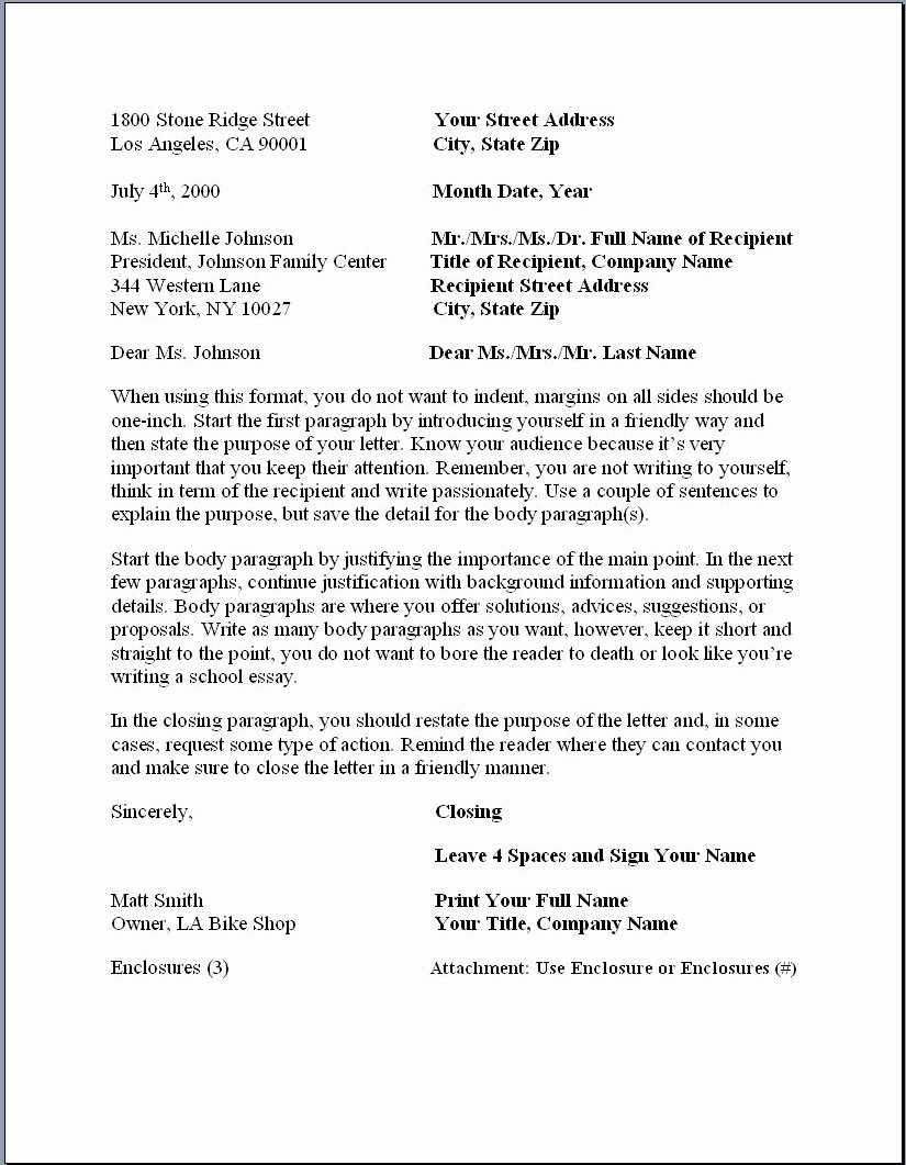 Business Letter Template Word New Importance Knowing the Business Letter format
