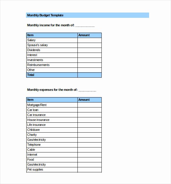Business Monthly Budget Template Elegant Excel Bud Template 23 Free Excel Documents Download