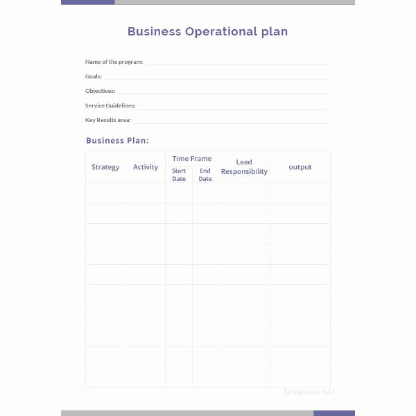 Business Operational Plan Template Awesome 27 Operational Plan Templates Docs Pdf Word