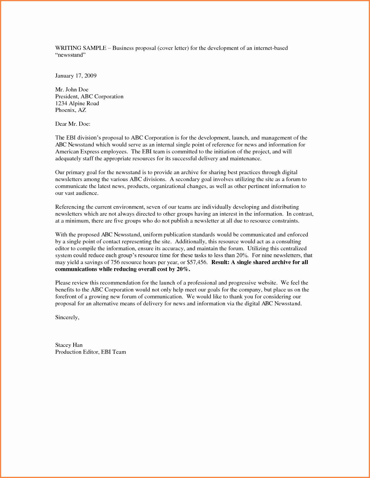 Business Proposal Letter Template Best Of 10 Business Proposal Letter Example