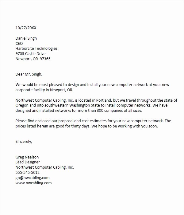 Business Proposal Letter Template Fresh Free 30 Business Proposal Templates In Google Docs