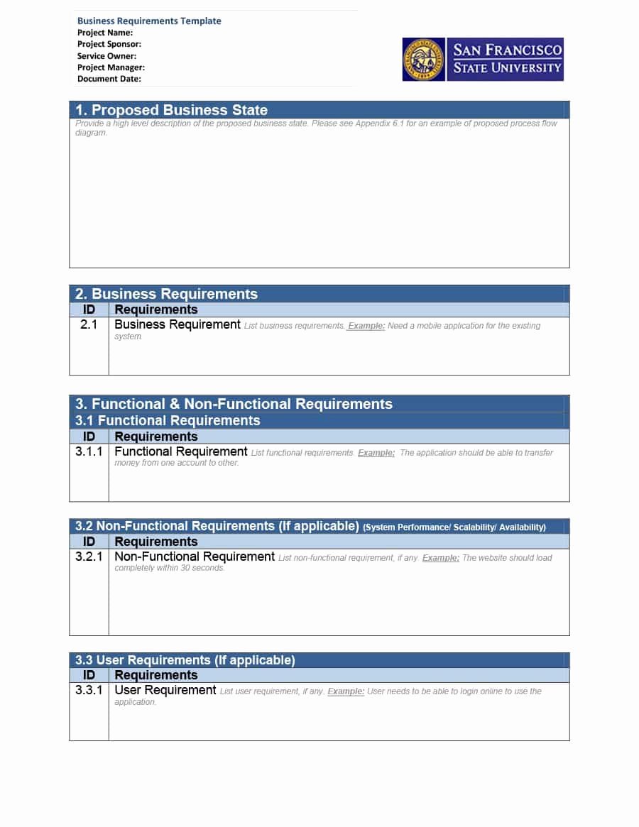 Business Requirements Document Template Excel Awesome 40 Simple Business Requirements Document Templates
