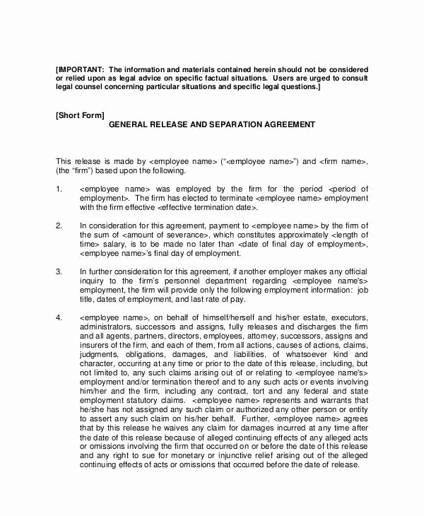 Business Separation Agreement Template Awesome 12 Sample Severance Agreement Templates Pdf Docs