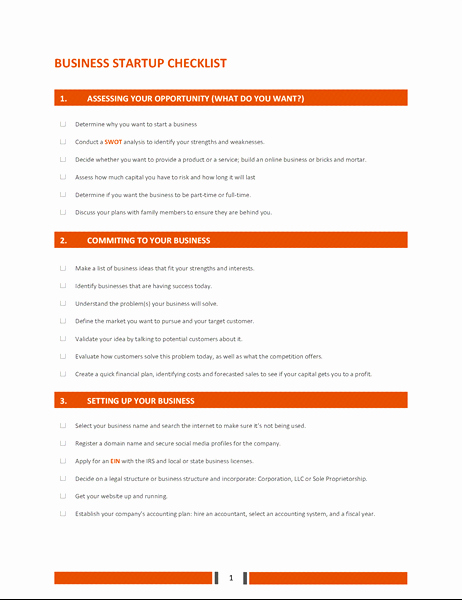 Business Startup Checklist Template Best Of Business Startup Checklist
