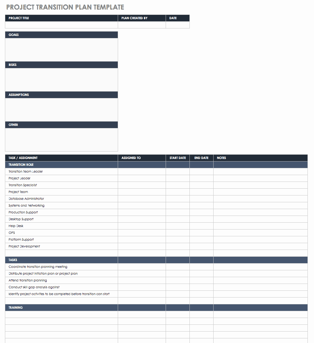 Business Transition Plan Template Inspirational Free Business Transition Plan Templates