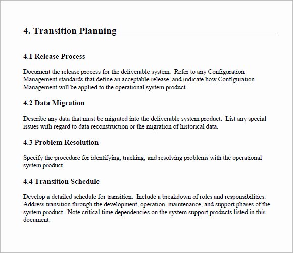 Business Transition Plan Template Unique Free 7 Transition Plan In Samples Examples format