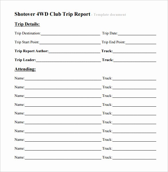 Business Trip Report Template Beautiful 16 Trip Report Templates Word Google Docs Apple Pages
