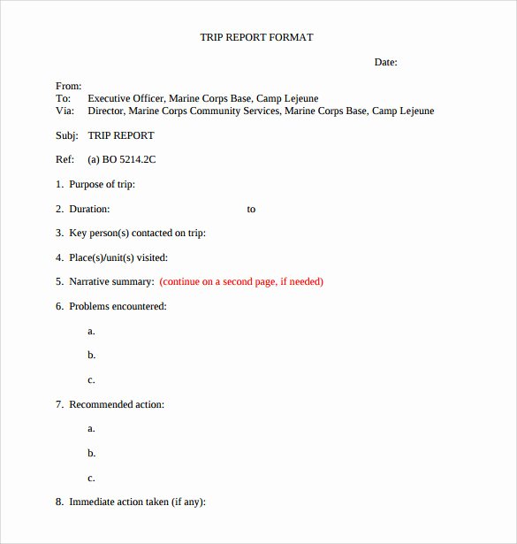 Business Trip Report Template Best Of Trip Report Template 12 Download Documents In Pdf
