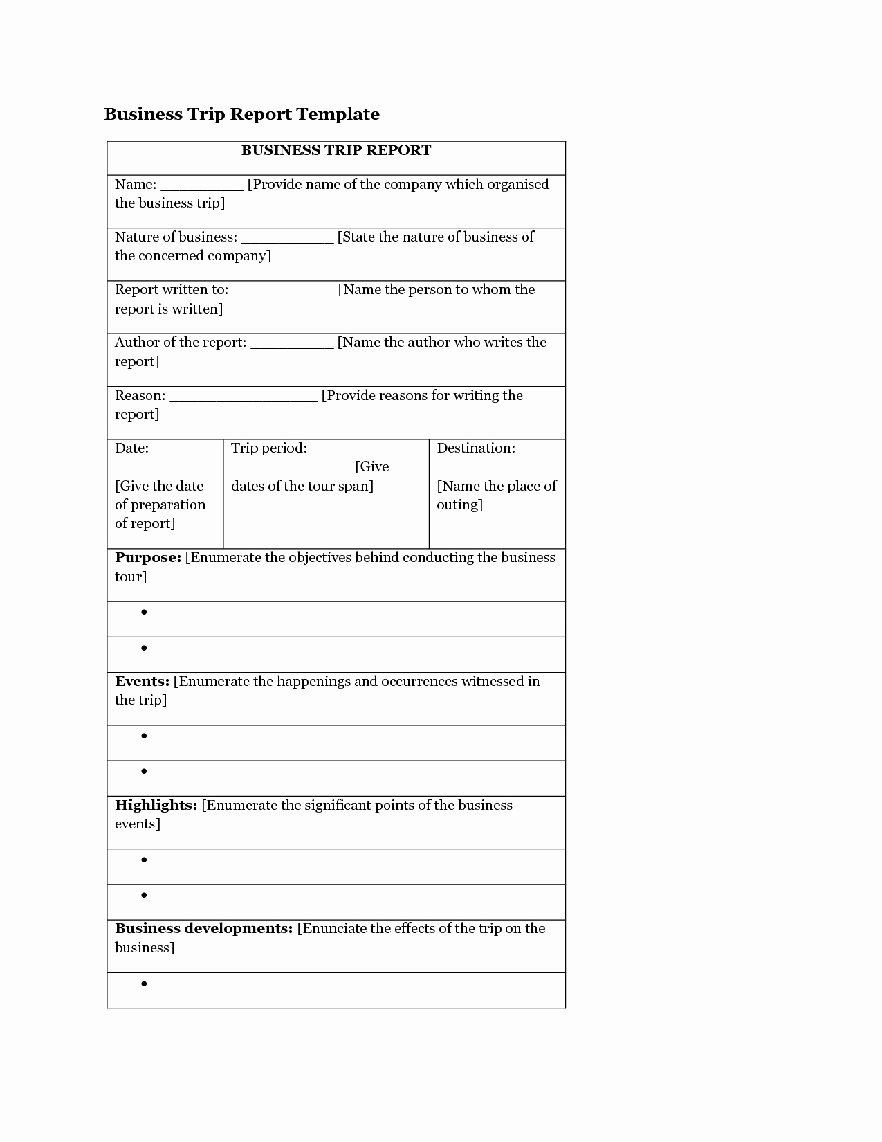 Business Trip Report Template Unique 12 Business Trip Report Examples Pdf Word Apple