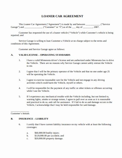 Car Loan Agreement Template Pdf New 3 Car Loan Agreement Templates Google Docs Word Pages