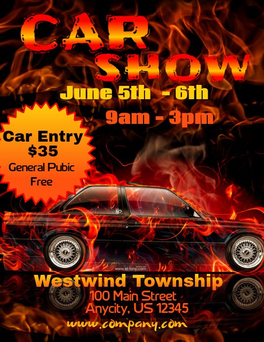 Car Show Flyer Template Free Luxury Car Show Template