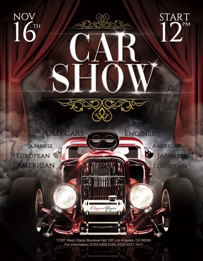 Car Show Flyer Template Free Unique Free Psd Flyers &amp; Poster Templates