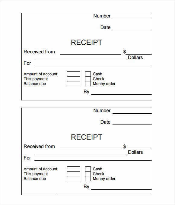 Cash Payment Receipt Template Awesome Free 10 Simple Receipt Templates In Free Samples