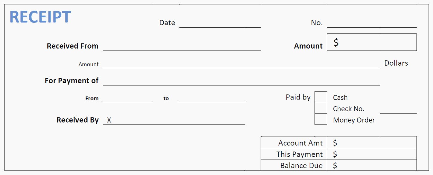 Cash Payment Receipt Template New This is why Free Printable