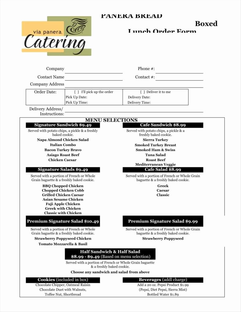Catering order form Template Word Fresh 10 Catering order form Templates Ms Word Numbers