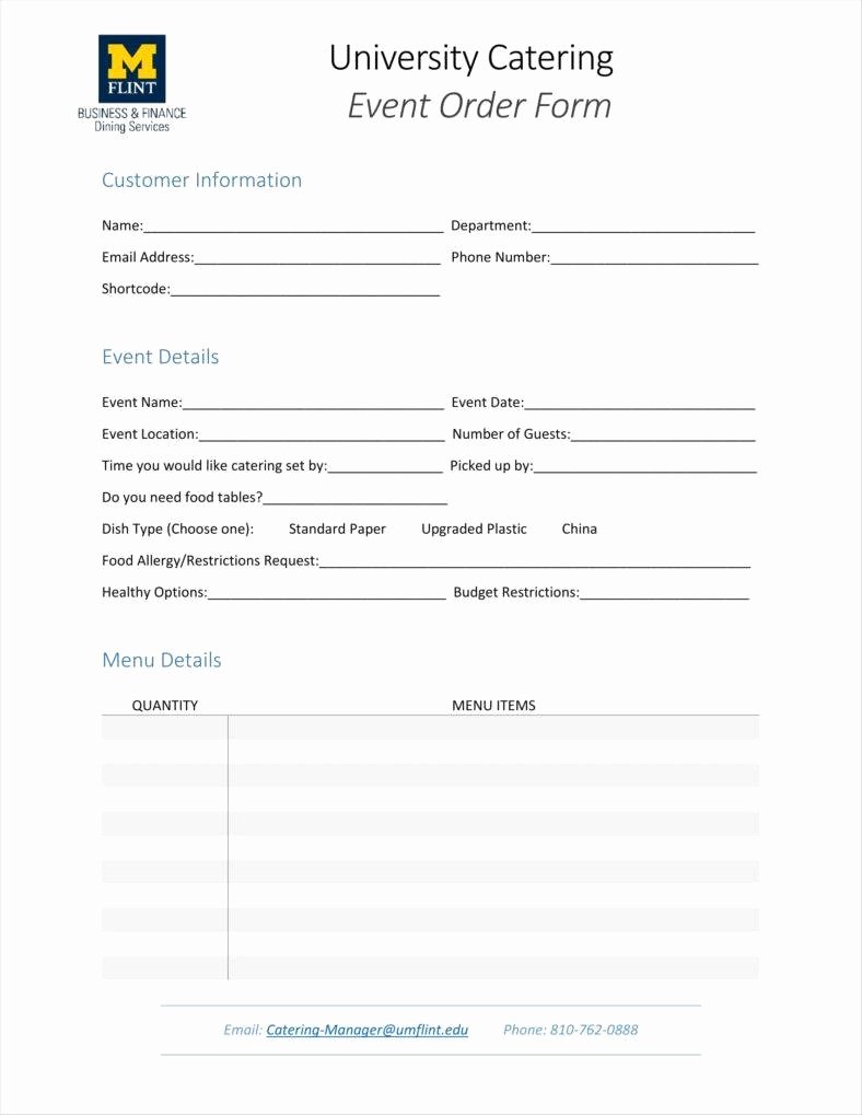 Catering order forms Template Beautiful 10 event order form Templates Google Docs Google