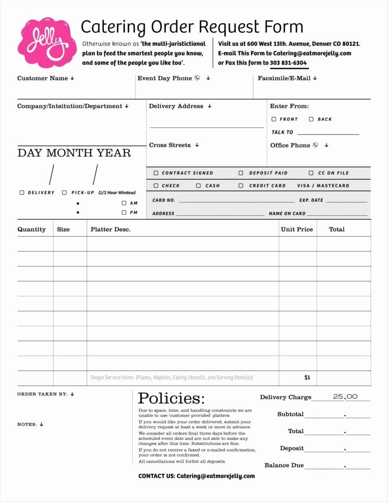 Catering order forms Template Inspirational 10 Catering order form Templates Ms Word Numbers
