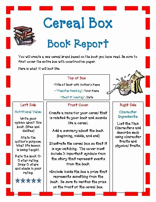 Cereal Box Book Report Template Beautiful 25 Best Ideas About Book Report Templates On Pinterest