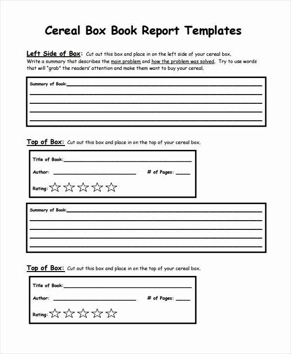 Cereal Box Book Report Template Beautiful 55 Report Templates Free Word Pdf Apple Pages Google
