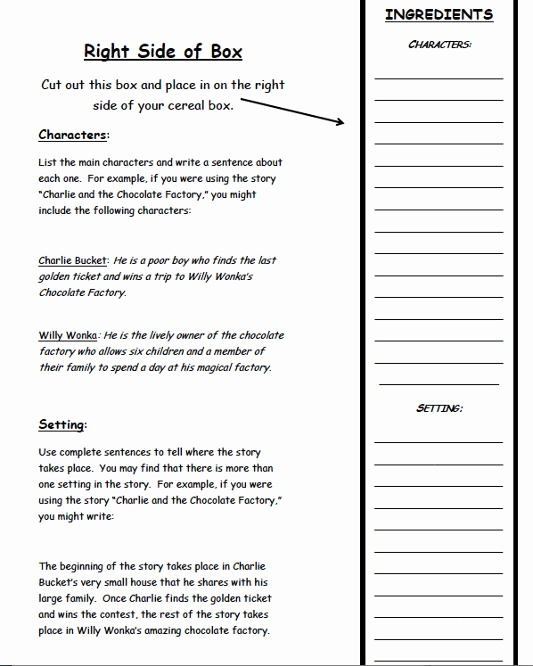 Cereal Box Book Report Template Beautiful Blog Archives soft Crafrajhi