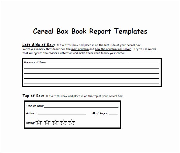 Cereal Box Book Report Template Luxury Cereal Box Template 10 Free Sample Example format