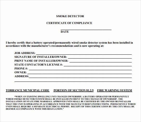 Certificate Of Compliance Template Elegant Sample Certificate Of Pliance 16 Documents In Pdf
