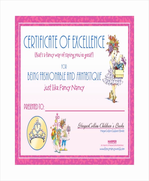 Certificate Of Excellence Template Beautiful Excellence Certificate Template 24 Word Pdf Psd