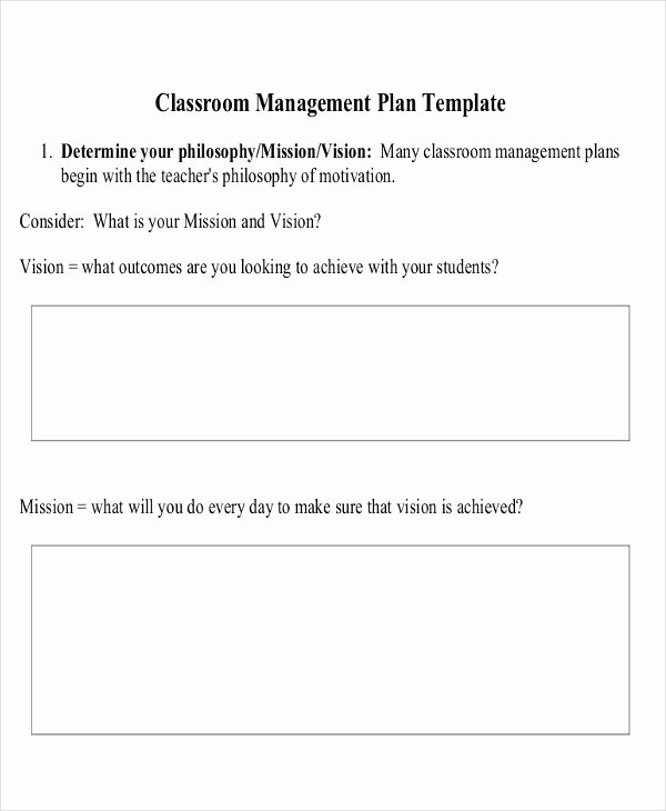 Champs Classroom Management Plan Template Inspirational 11 Classroom Management Plan Templates Free Pdf Word