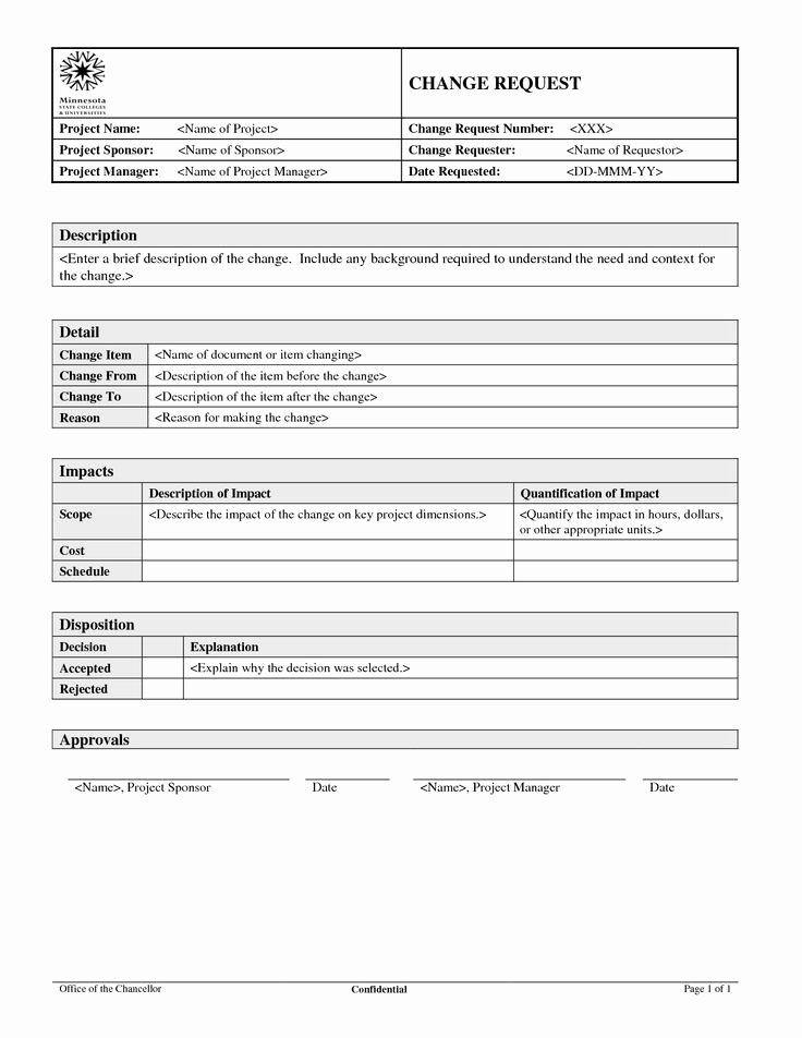 Change order form Template Beautiful Change order form Template
