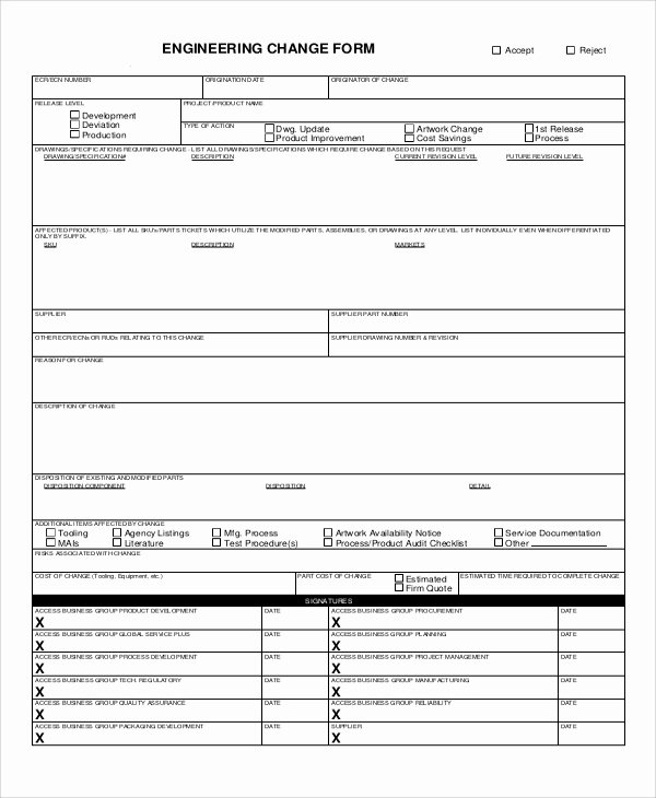 Change order form Template Best Of Sample Change order form 12 Examples In Word Pdf