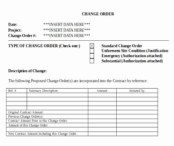 Change order Template Excel Fresh 7 Bank Change order form Template Taeew
