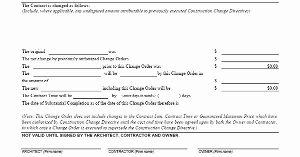 Change order Template Excel Inspirational Aia G701 Change order form Template for Excel Change