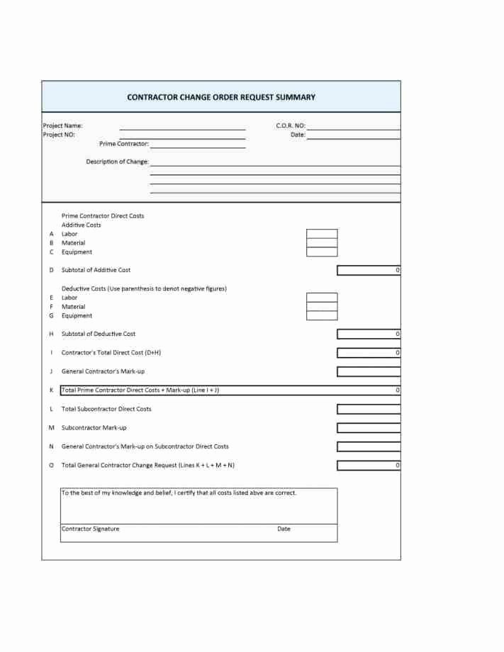 Change order Template Excel Luxury forms Templates Free Microsoft Excel form Template