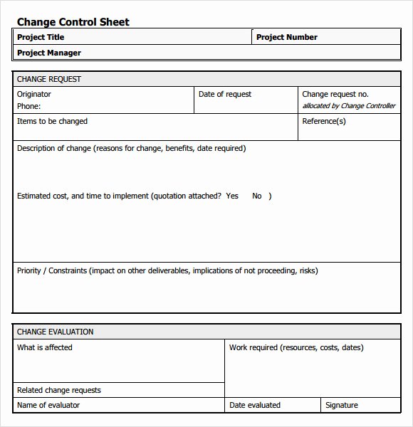Change Request forms Templates Fresh Sample Change Request 7 Documents In Pdf Word