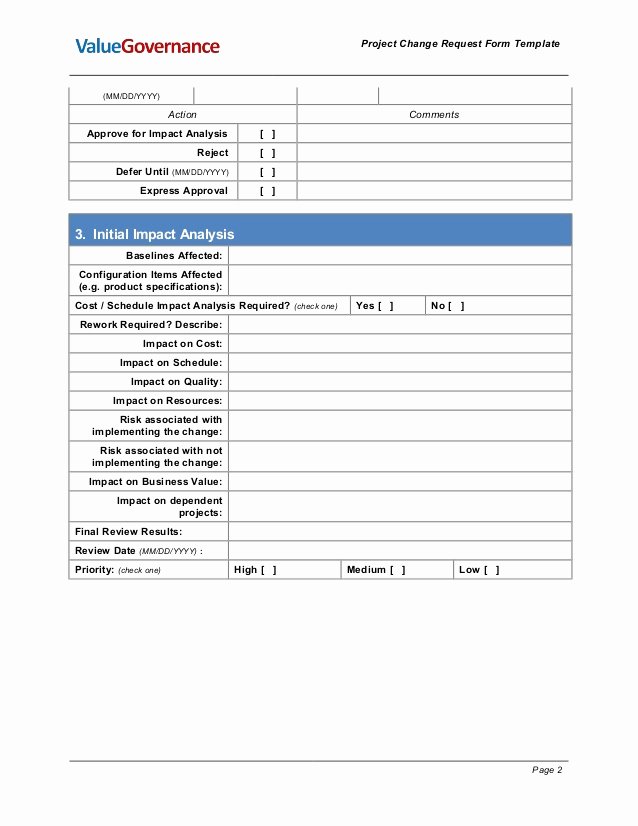 Change Request forms Templates Luxury Pm002 03 Change Request form Template
