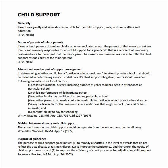 Child Support Agreement Template Best Of Sample Child Support Agreement 7 Example format