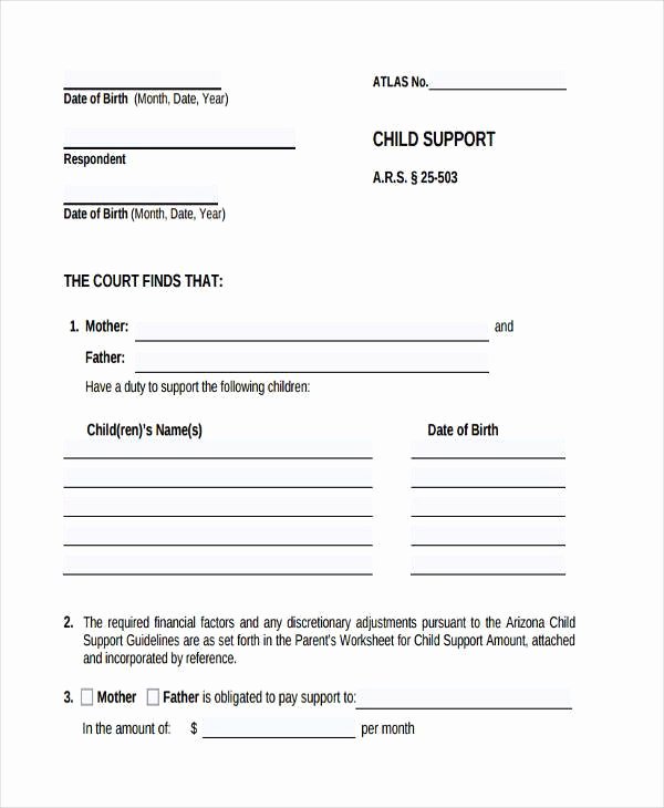 Child Support Agreement Template Lovely 7 Child Support Agreement form Samples Free Sample