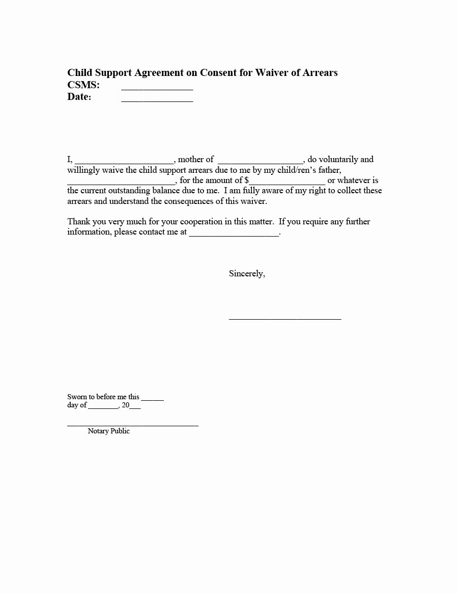 Child Support Agreement Template Luxury 32 Free Child Support Agreement Templates Pdf &amp; Ms Word