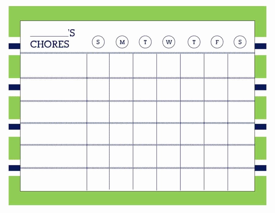 Chore Chart for Adults Templates Beautiful 43 Free Chore Chart Templates for Kids Template Lab