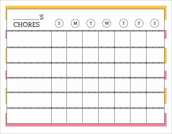 Chore Chart for Adults Templates Inspirational Free 5 Sample Chore Chart Templates In Doc