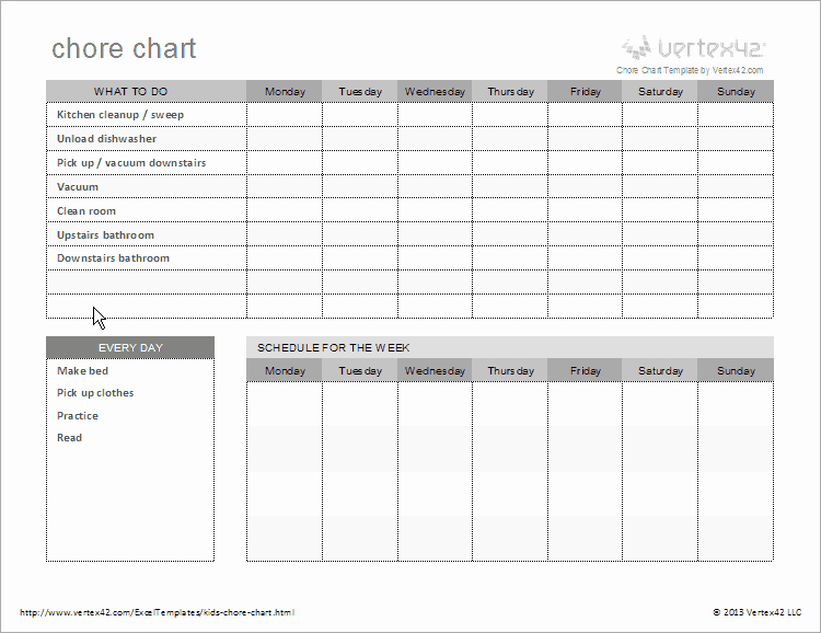 Chore Chart Template Excel Unique Blog Archives Silkgala