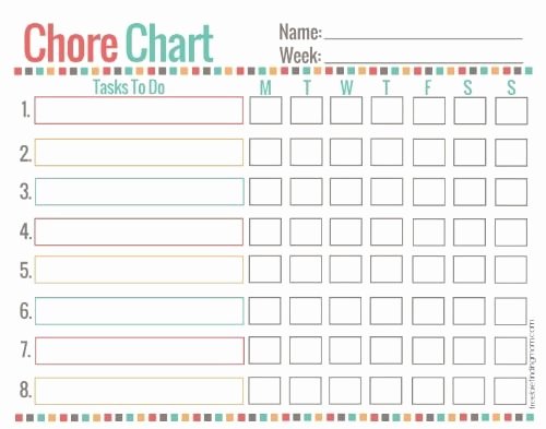 Chore Chart Template Word Lovely Free Editable Printable Chore Charts