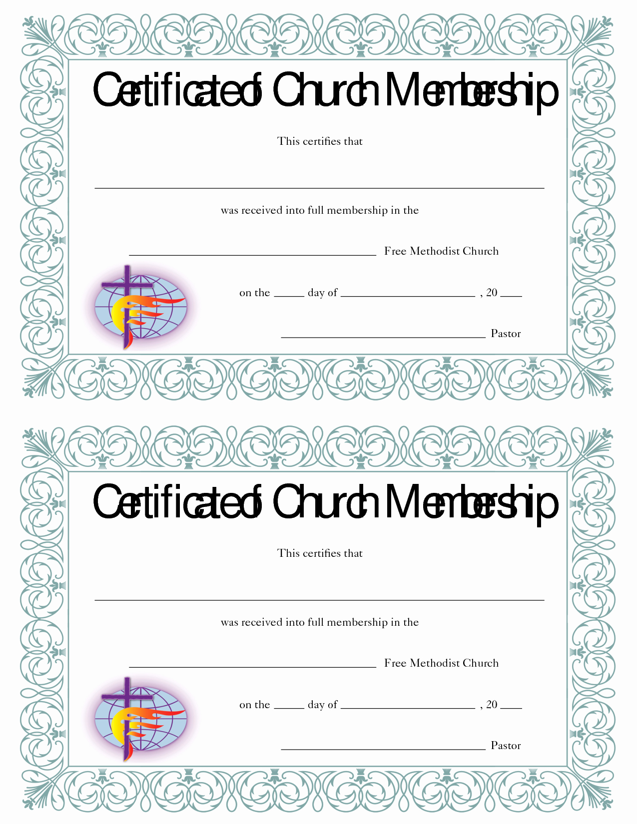 Church Membership Certificate Template Beautiful Best S Of Blank Church Membership Certificate